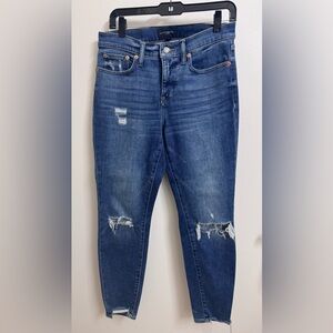 Lucky Brand Blue Distressed Skinny Jeans